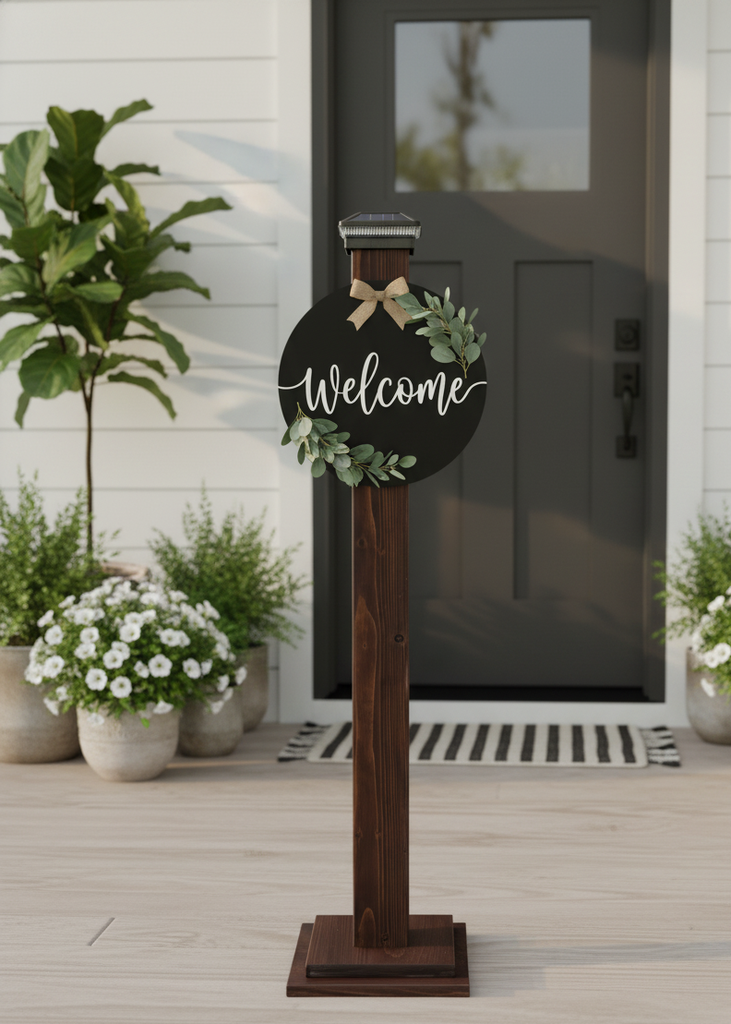 Porch Post for Door Hangers, Wreaths, etc