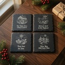 Christmas Slate Coaster Set of 4