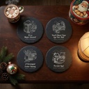 Holiday Movie Quote Slate Coaster Set of 4