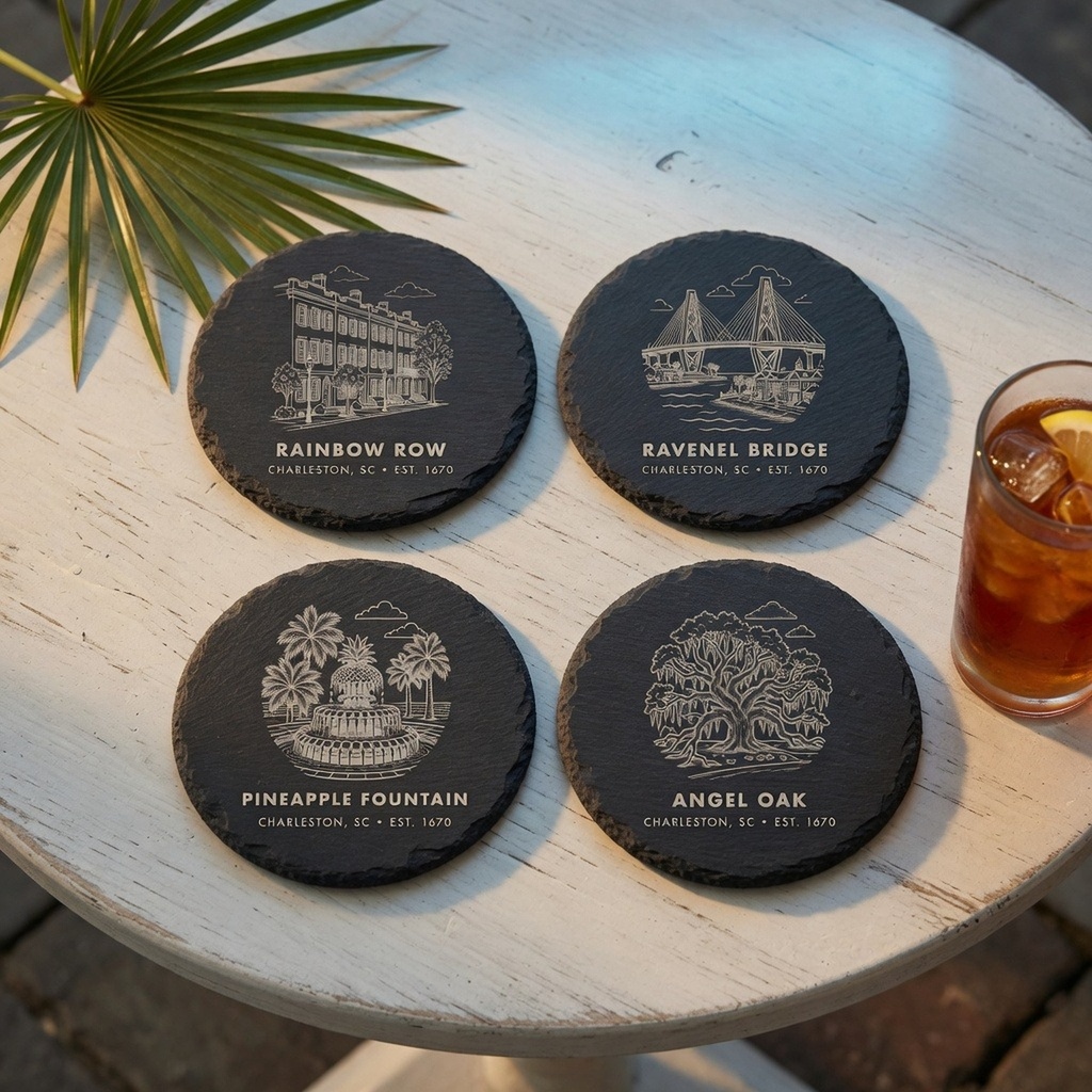 Charleston Landmark Slate Coaster Set of 4