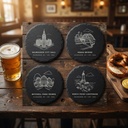 Milwaukee Landmark Slate Coaster Set of 4