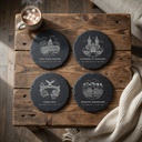 Salt Lake City Landmark Slate Coaster Set of 4