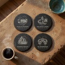 Santa Fe Landmark Slate Coaster Set of 4