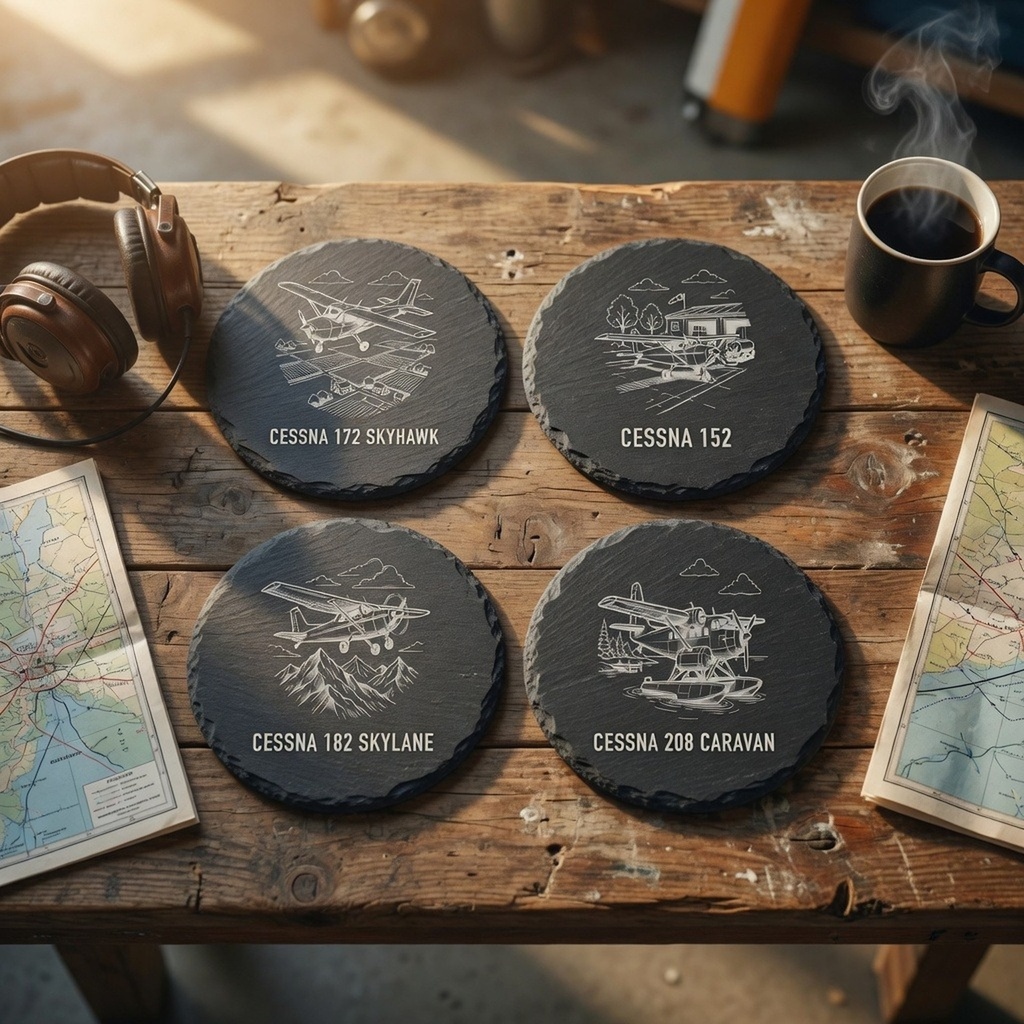 Cessna Pilot Coasters – Set of 4