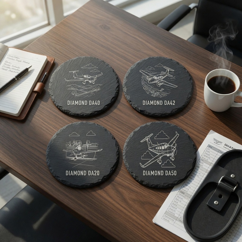Diamond Pilot Coasters – Set of 4