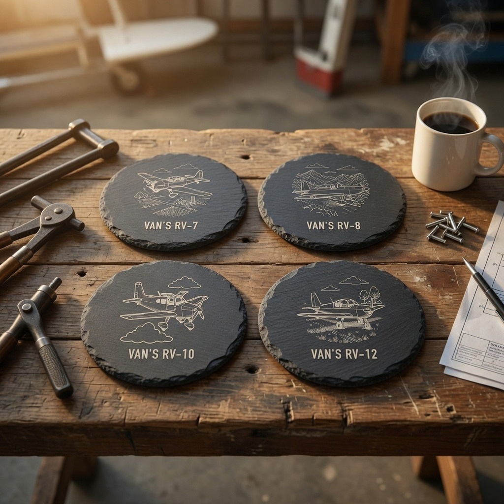 Van's Pilot Coasters – Set of 4