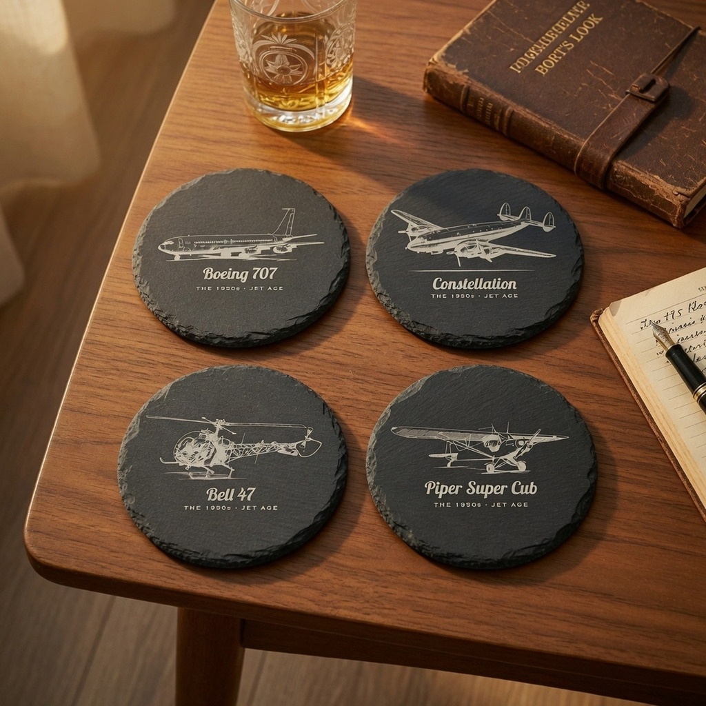 1950s Airplane Coasters – Vintage Jet Age
