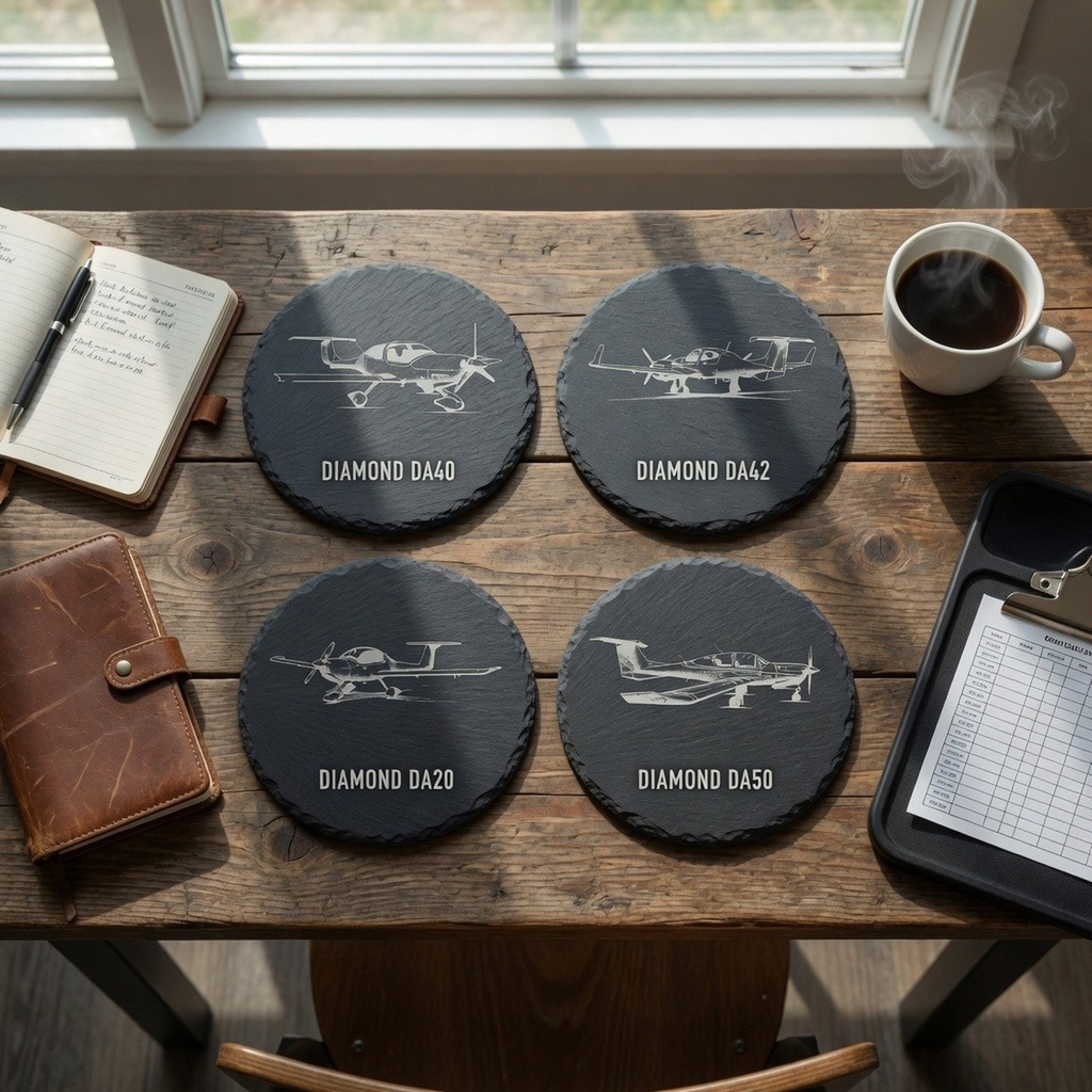 Diamond Pilot Coasters – Set of 4