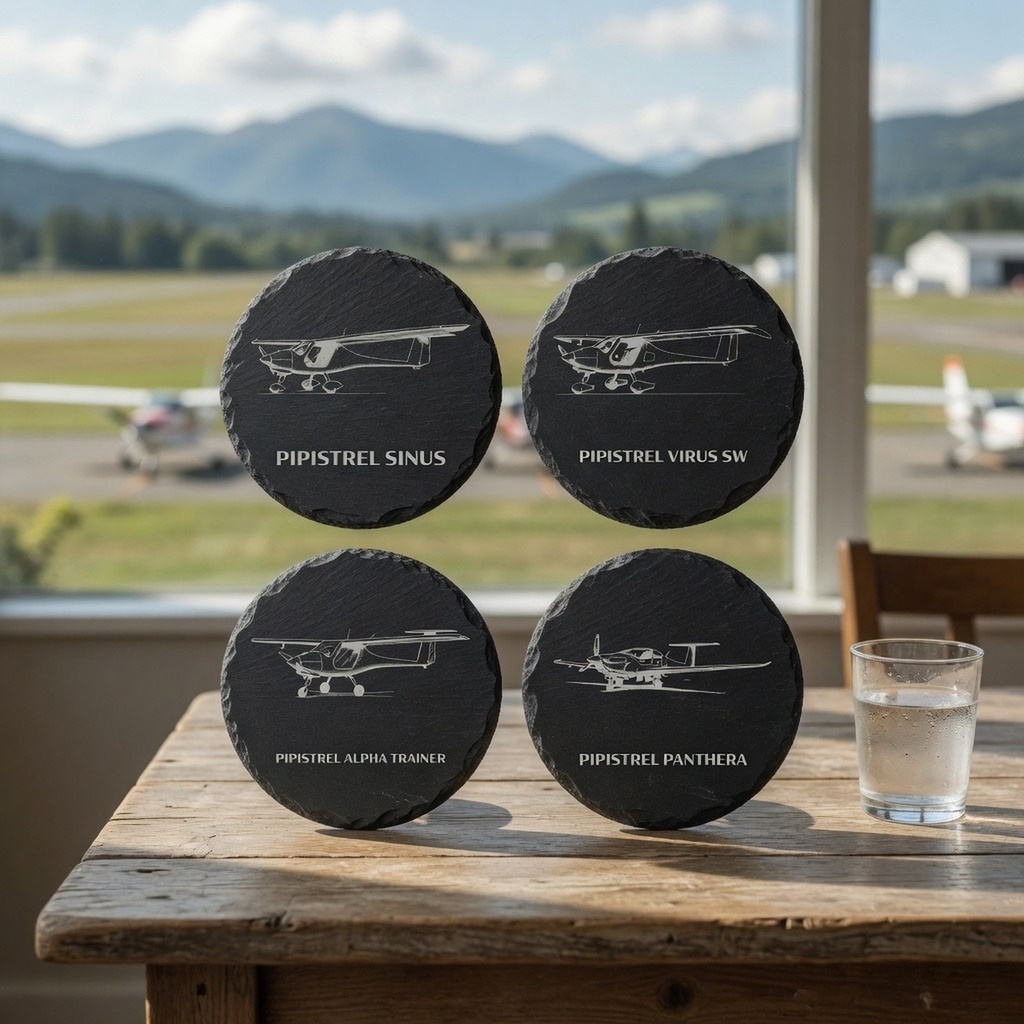 Pipistrel Pilot Coasters – Set of 4