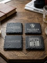 Scotch Lovers Slate Coasters – Assorted Set of 4 (Square)