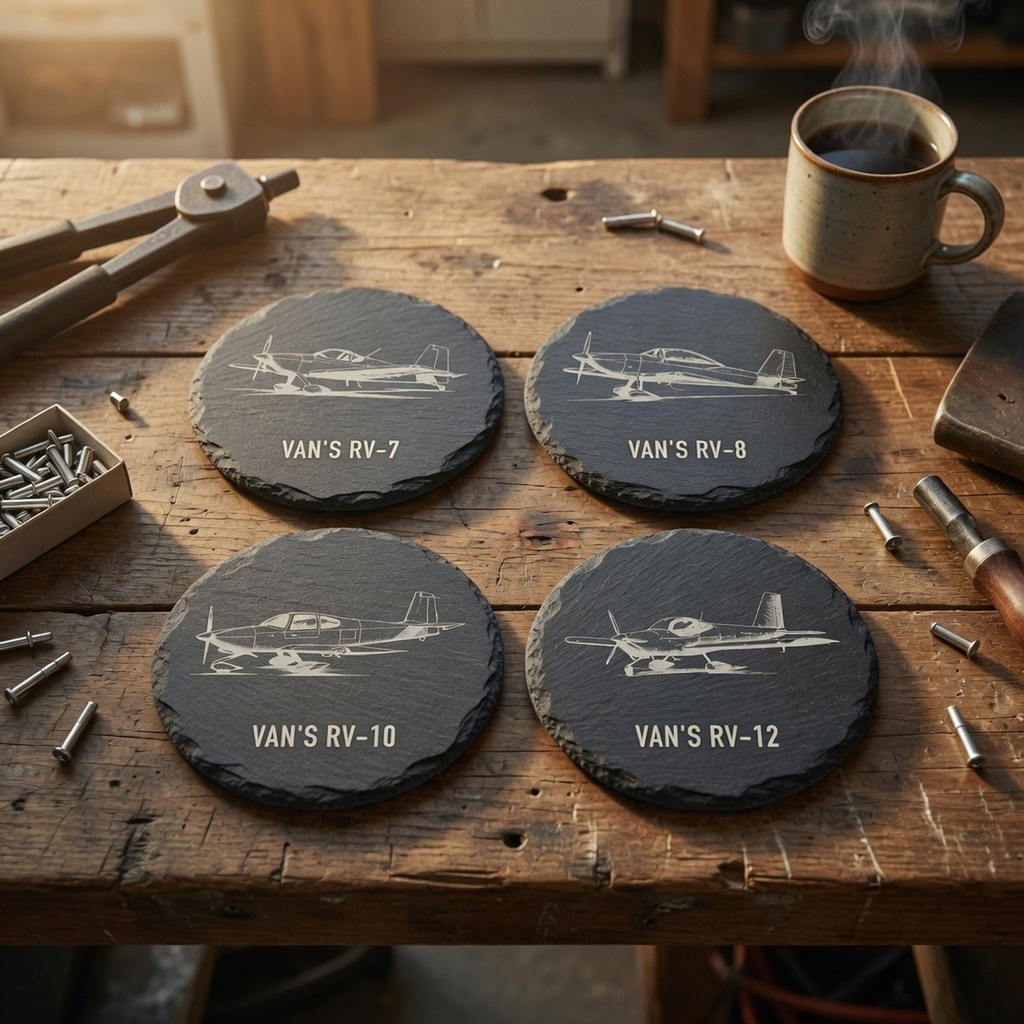 Van's Pilot Coasters – Set of 4
