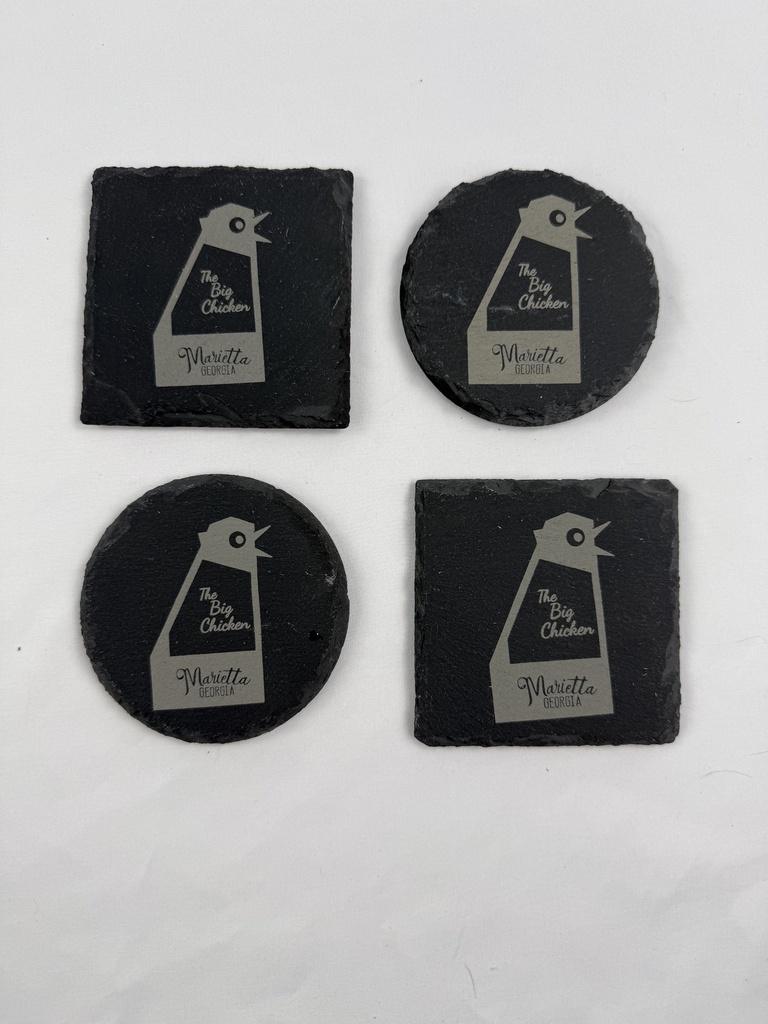 Marietta Big Chicken Slate Coaster Set of 4