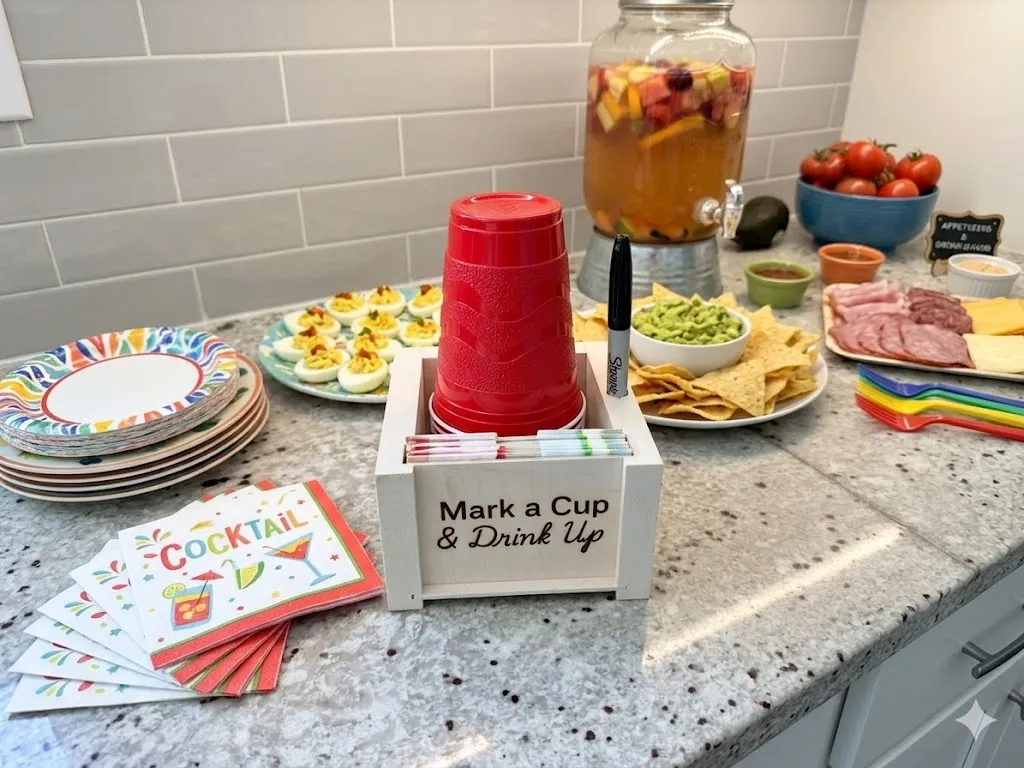 [MAC-CADDY-GR] Mark-a-Cup Party Caddy (Standard, Gray)